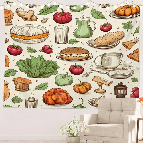 Vista 31 de Batmerry Abstract Repeat Polyester Tapestry, Tiled Directional Lightweight Wall Hanging High-Definition Print Backdrop For Dorm Room Bedroom Living