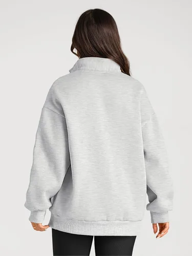 Vista 5 de Trendy Queen Womens Oversized Sweatshirts Hoodies Half Zip Pullover Fall Fashion Outfits 2024 Y2k Clothes