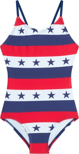 Vista 22 de Kanu Surf Bañador deportivo de una pieza Daisy Beach para niñas Aloha Negro