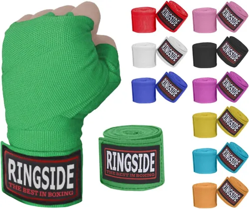 Vista 19 de Ringside Mexican Style Boxing Hand Wraps (Pairs) - 180" Semi-Elastic Cotton Blend Wrist Support with Thumb Loop for MMA, Muay Thai, Kickboxing
