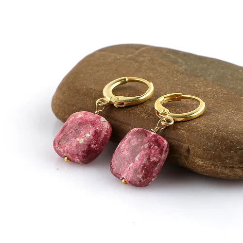 Vista 71 de Aretes de aro de cristal afganita natural Piedras afganas de alto grado Aretes chapados en plata Gota lisa Joyas de piedras preciosas hechas