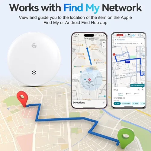 Vista 5 de Etiquetas de seguimiento de aire para Android o iOS, etiquetas inteligentes de aire de doble sistema, paquete de 4, compatibles con iOS Find My
