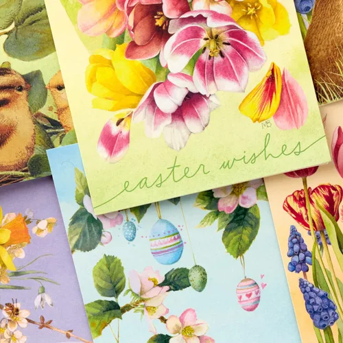 Vista 7 de Hallmark Surtido de tarjetas de Pascua vintage, Marjorlein Bastin (36 tarjetas de primavera con sobres)