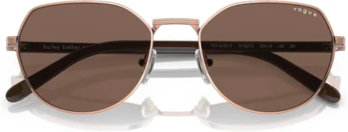 Vista 5 de Vogue Eyewear Woman Sunglasses Gold Frame, Dark Blue Lenses, 53MM