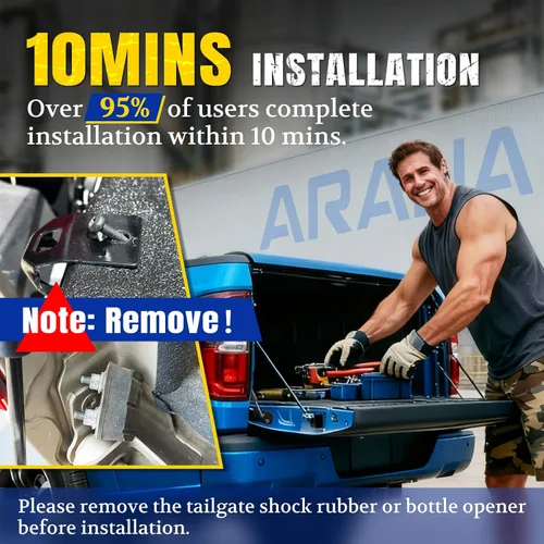 Vista 6 de ARANA Amortiguador de asistencia para portón trasero para F150 F250 F350 1997-2016, puerta trasera, accesorios abiertos suaves, amortiguador