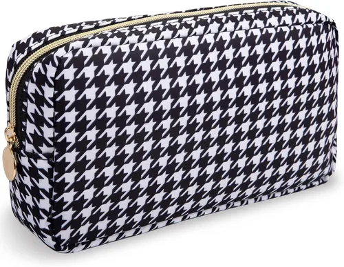 Vista 35 de izuzta Nylon Lager Pequeño Slim Mini Maquillaje Bolsa Organizador, Beige, Viajes