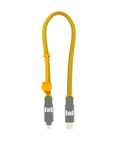 Vista 7 de Rolling Square inCharge XL - Cable de carga múltiple 6 en 1, cable USB portátil y USB-C con potencia de carga ultrarrápida de 100 W, 1 pie/0.3m