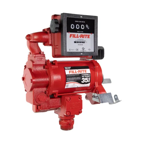 Vista 9 de Fill-Rite FR310VB 115V/230V 35 GPM Bomba de transferencia de combustible con manguera de descarga y boquilla automática (rojo)