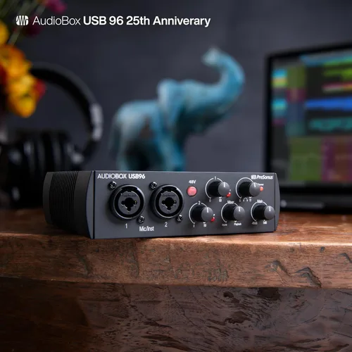 Vista 3 de PreSonus AudioBox 96 - Interfaz de audio USB del 25 aniversario con software de grabación DAW Studio One Artist