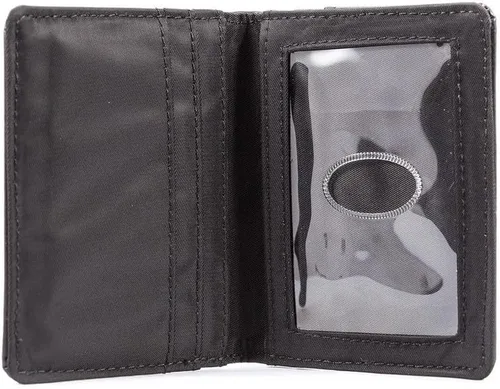 Vista 3 de Big Skinny Cartera New Yorker con bloqueo RFID, bolsillo frontal, microfibra de nailon, color negro