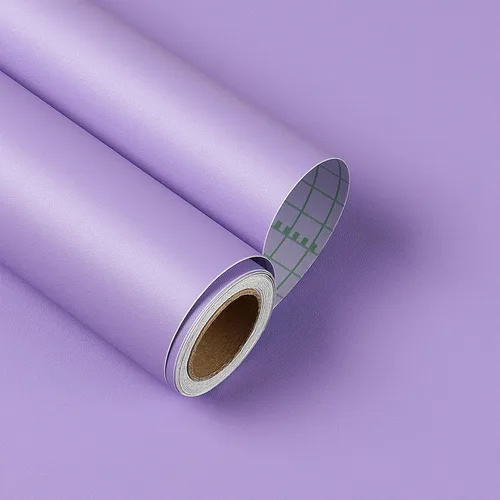 Vista 15 de YENHOME Papel tapiz de color liso morado para gabinetes, regreso a la escuela, 17.7 x 80 pulgadas, papel tapiz de despegar y pegar de color morado