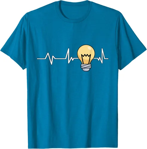 Vista 52 de Bombilla Heartbeat bombilla regalo bombilla bombilla camiseta Negro