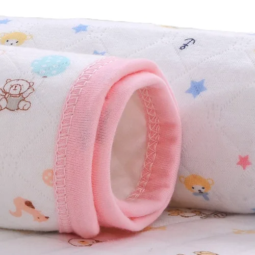 Vista 2 de 3 piezas Paquete Monvecle Almohadillas Cambiadoras de Pañal de Algodón para Bebé Impermeables Lavables Revestimientos de Pañales