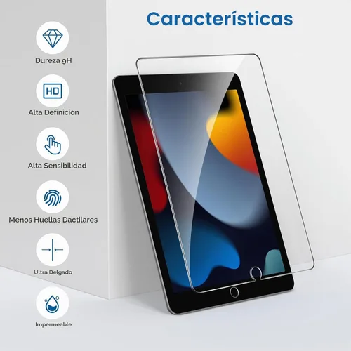 Vista 7 de SPARIN mica protectora para iPad Pro de 10.5 - Vidrio templado de doble protección, compatible con lápiz Apple, apto para funda, de borde redondo