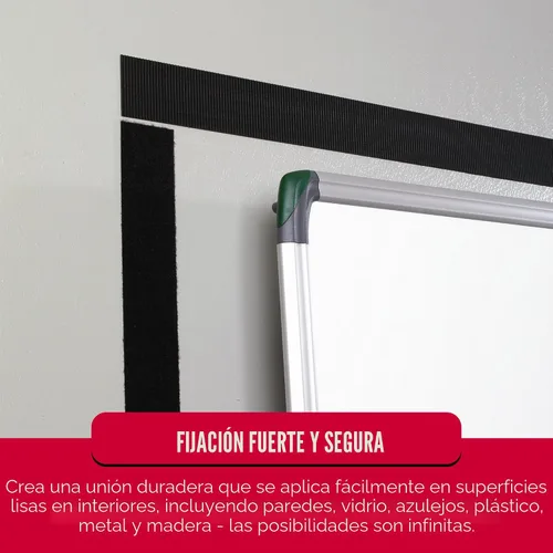 Vista 6 de VELCRO Brand – Sujetadores de gancho y bucle con respaldo adhesivo de 30 pies – Cinta adhesiva permanente para despegar y pegar mantiene organizadas