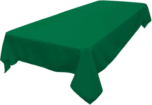 Vista 204 de LA Linen Mantel rectangular lavable de popelín de poliéster, resistente a las manchas y a las arrugas, cubierta de mesa 60x84, mantel de tela