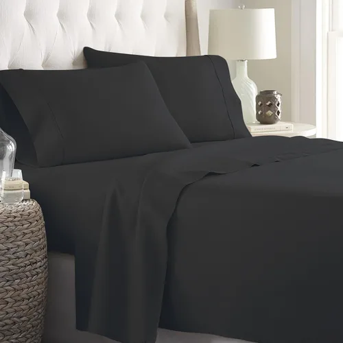 Vista 20 de Danjor Linens - Juego de sábanas tamaño completo para adolescentes, sábanas premium de hotel con 4 fundas de almohada, microfibra cepillada ligera
