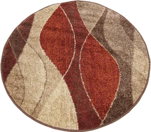Vista 8 de Unique Loom Colección Otoño Alfombra de Área - Plantation (3' 3" Redonda, Multicolor/Beige)