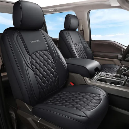 Vista 16 de Huidasource Fundas de asiento delantero para Dodge Ram 1500, 2 fundas de cojín de asiento de cuero impermeables, ajuste personalizado para Ram 1500