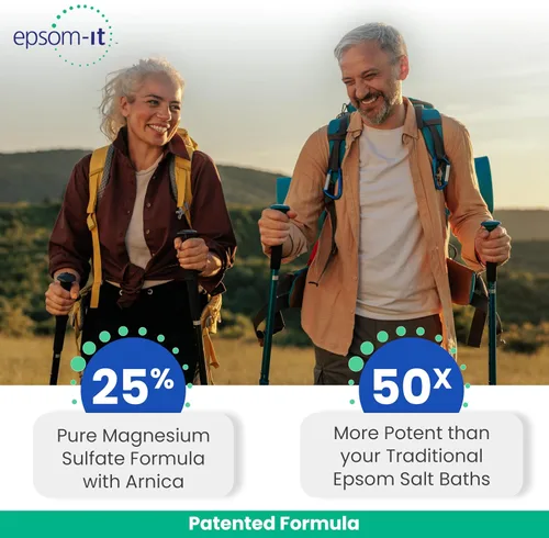 Vista 3 de Epsom-It Loción calmante para nervios: loción de magnesio y sal de Epsom, crema tópica de magnesio con capsaicina y árnica para proporcionar