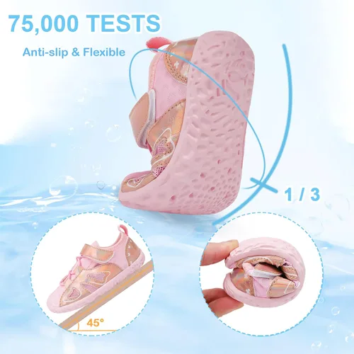 Vista 6 de relxfeet Zapatos de agua para niños y niñas, sandalias descalzas para niños al aire libre, calcetines acuáticos de secado rápido, zapatos ligeros