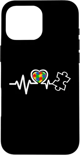 Vista 19 de Heart Puzzle Piece Heartbeat Cool Autism Awareness Case for iPhone 16