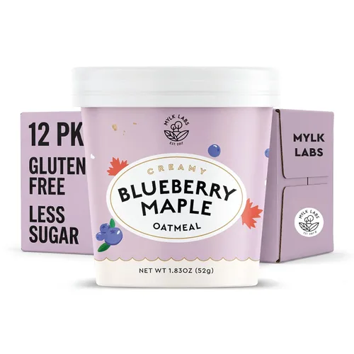 Vista 19 de Mylk Labs - Avena instantánea – Manzana – Sin nueces, sin gluten, alta fibra, alto en proteínas, desayuno bajo en azúcar, paquete de 6