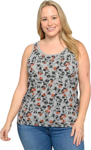 Vista 3 de Disney Camiseta sin mangas para mujer, talla grande, Mickey y Minnie Mouse, con licencia oficial, linda camiseta de verano con gráficos, camiseta