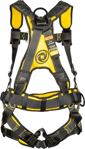 Vista 3 de Guardian Fall Protection 21036 Cyclone - Arnés de construcción con pecho de control de calidad, pierna de control de calidad, cinturón de cintura