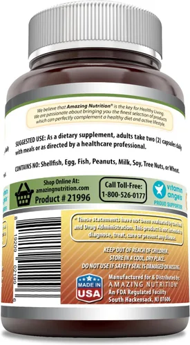 Vista 3 de Amazing Formulas Complejo de ginseng de 1000 mg de extracto de ginseng coreano 4:1, suplemento de cápsulas Sin OMG Sin gluten Fabricado