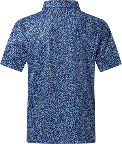 Vista 4 de DEOLAX Mens Golf Shirts Performance Moisture Wicking Mens Polo Shirt Fashion Print Dry Fit Golf Shirts Short Sleeve