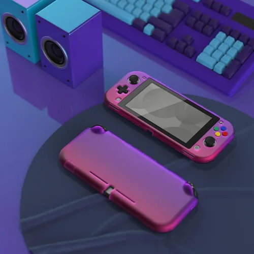 Vista 3 de eXtremeRate PlayVital - Funda protectora personalizada para Nintendo Switch Lite, funda rígida para Nintendo Switch Lite, 1 protector de pantalla
