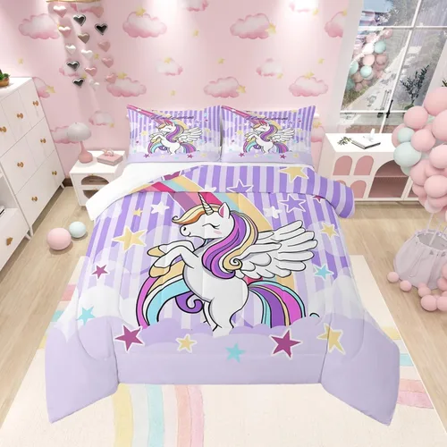 Vista 10 de Lindo Juego de Edredón de Elefante Juego de Ropa de Cama de Animales de Dibujos Animados para Niños Niñas Mujeres Adultos Edredón de Hojas