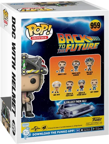 Vista 5 de Funko Pop! & Tee Regreso al futuro - Doc con casco, Adulto S
