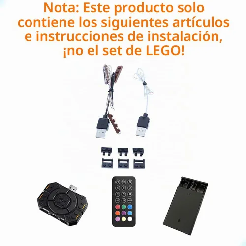 Vista 3 de GEAMENT Kit de luces LED (control remoto) compatible con LEGO Ship in a Bottle - Juego de iluminación para ideas 21313