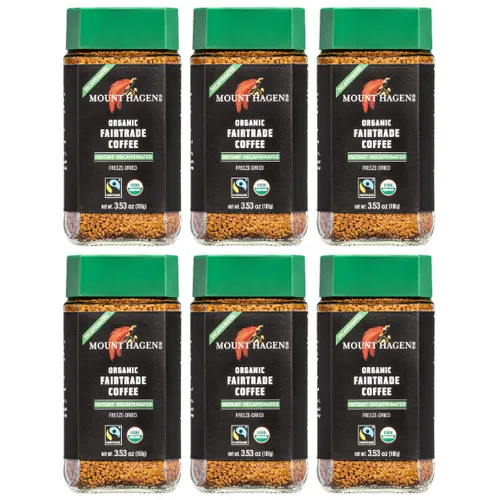 Vista 13 de Mount Hagen Café descafeinado instantáneo orgánico liofilizado de 3.53 onzas Café descafeinado ecológico de comercio justo hecho de granos arábica