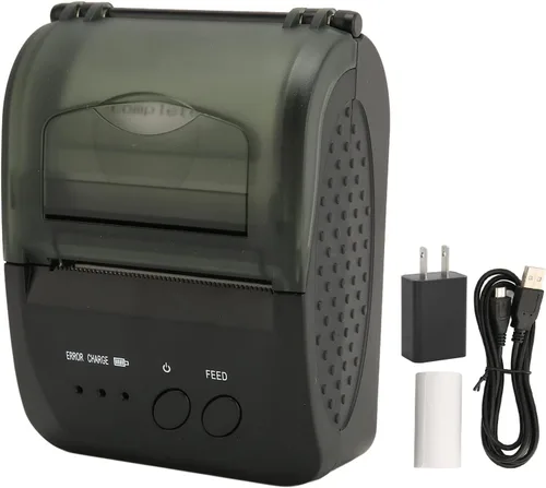 Vista 7 de Impresora térmica de recibos, Bluetooth 2.283 in Mini impresora POS con impresión de alta velocidad de 3.543 in/s, compatible con sistemas Android