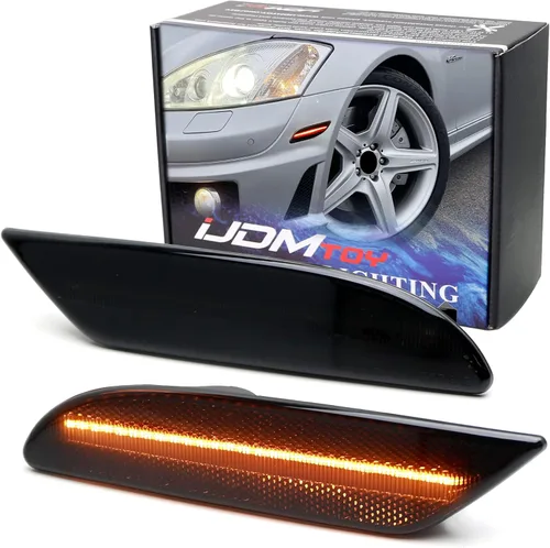 Vista 10 de iJDMTOY Lente transparente/blanca ámbar tira de luz LED frontal lateral compatible con Mercedes W221 Pre-LC S320 S350 S400 S500 S550 S550 S600