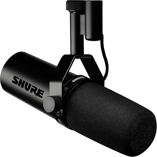 Vista 9 de Shure SM7B Micrófono dinámico vocal – Micrófono de estudio XLR para podcasting, grabación, transmisión, radiodifusión y juegos – Sonido suave
