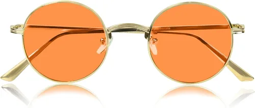 Vista 2 de Sunny - Gafas de sol redondas hippie vintage con círculos pequeños dorados Oro