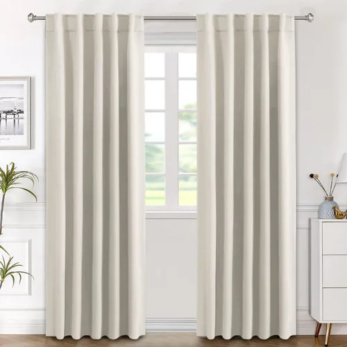 Vista 120 de H.VERSAILTEX Cortinas Opacas con Aislamiento Térmico, Paneles de Tratamiento de Ventanas que Oscurecen la Habitación, Cortinas Opacas para Sala