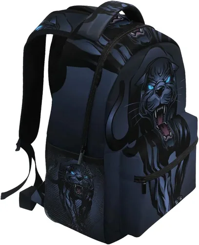 Vista 2 de Roaring Panther Mochila escolar Mochila de viaje para niños estudiantes, Patrón 1, Mochilas Daypack