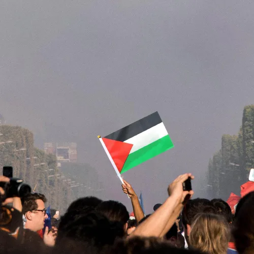 Vista 7 de 200 mini banderas palestinas palestinas de mano pequeñas banderas de Palestina en miniatura en soporte de palestina, bandera ondeadora de mano – 5.5