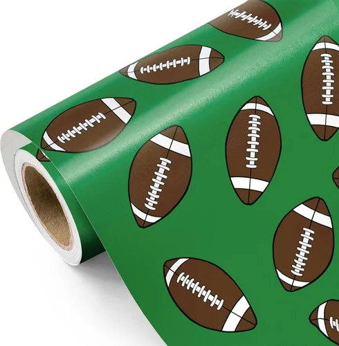 Vista 13 de WRAPAHOLIC Rollo de papel de regalo de béisbol - Rollo mini - 17 pulgadas x 9.8 pies - Papel de regalo deportivo clásico de béisbol, perfecto