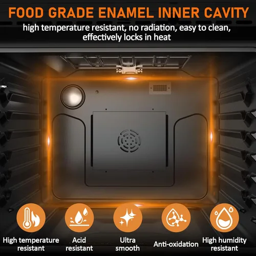Vista 6 de LinTimes Acero inoxidable 30 "Control táctil Horno incorporado HEW3001 - Cajón de microondas, Encimera de microondas, Horno de panel táctil
