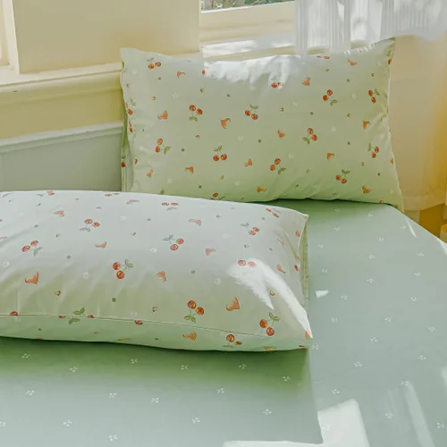 Vista 4 de LIWHENHAO Juego de funda de edredón para niños en blanco y negro, colección de ropa de cama 100% algodón, 1 funda de cubreedredón 2 fundas de Cereza
