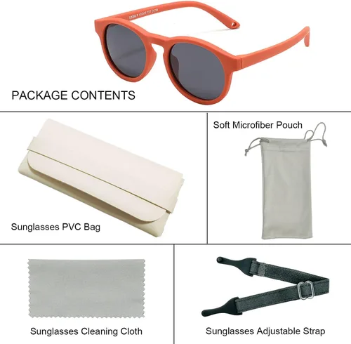 Vista 7 de Gafas de sol para bebé con correa polarizadas flexibles UV400 para bebés niños y niñas de 0 a 24 meses