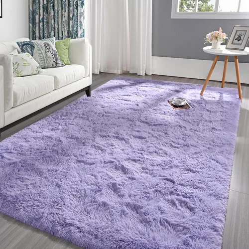 Vista 9 de Pettop Alfombra de Área Esponjosa Verde Profundo para Dormitorio Sala de Estar, 3x5 Pies Alfombras Shaggy de Felpa Super Suaves y Peludas para Niñas