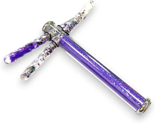 Vista 8 de Star Magic KaleidoscopeX - Varita de doble purpurina Kaleidsocope con dos varitas pequeñas con purpurina que cruza el caleidoscopio (azul)