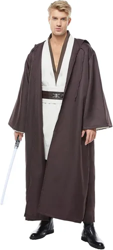 Vista 2 de Men's Tunic Costume Adult Outfits Halloween Robe Hooded Uniform